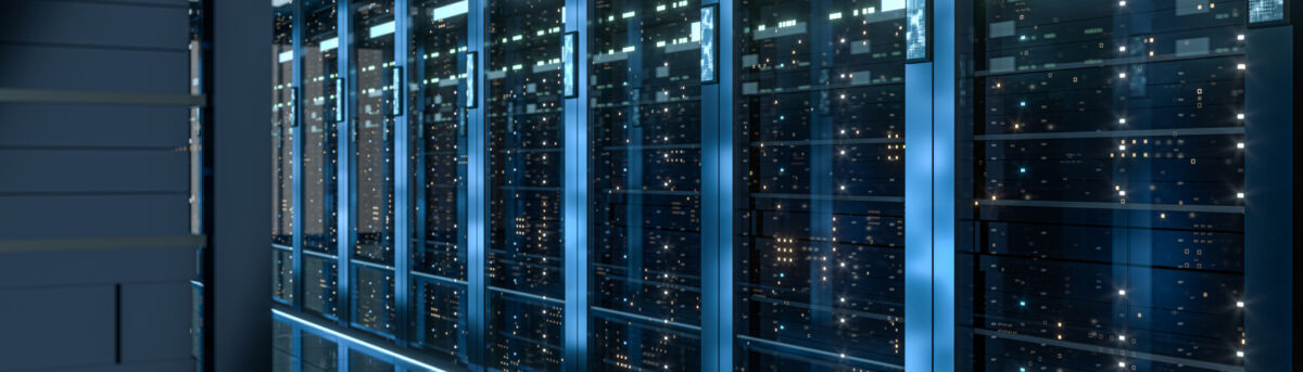 server racks blue